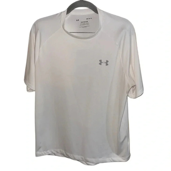 Under Armour the Tech Tee White Short Sleeve Shirt Size Medium - Picture 1 of 5